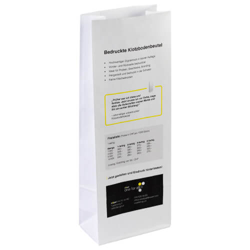 Sachet à fond plat imprimé, sachet de farine 1kg